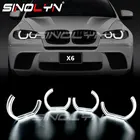 Sinolyn DTM ангельские глазки светодиодный для BMW X6 E71 E72 X6M 2008-2014 Ксеноновые фары DRL Halo M4 Стиль указатель поворота комплект аксессуаров