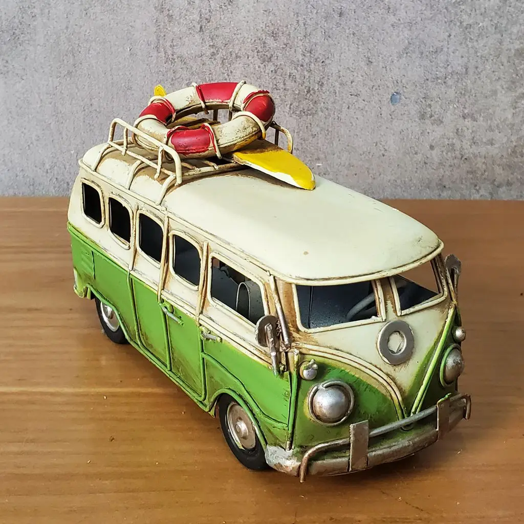 

Модель-автомобиль в стиле кемпинга Рождественский подарок модель-автобус винтажные Железные изделия Ретро ремесла ручной работы коллекция ручная работа Ретро Ностальгический