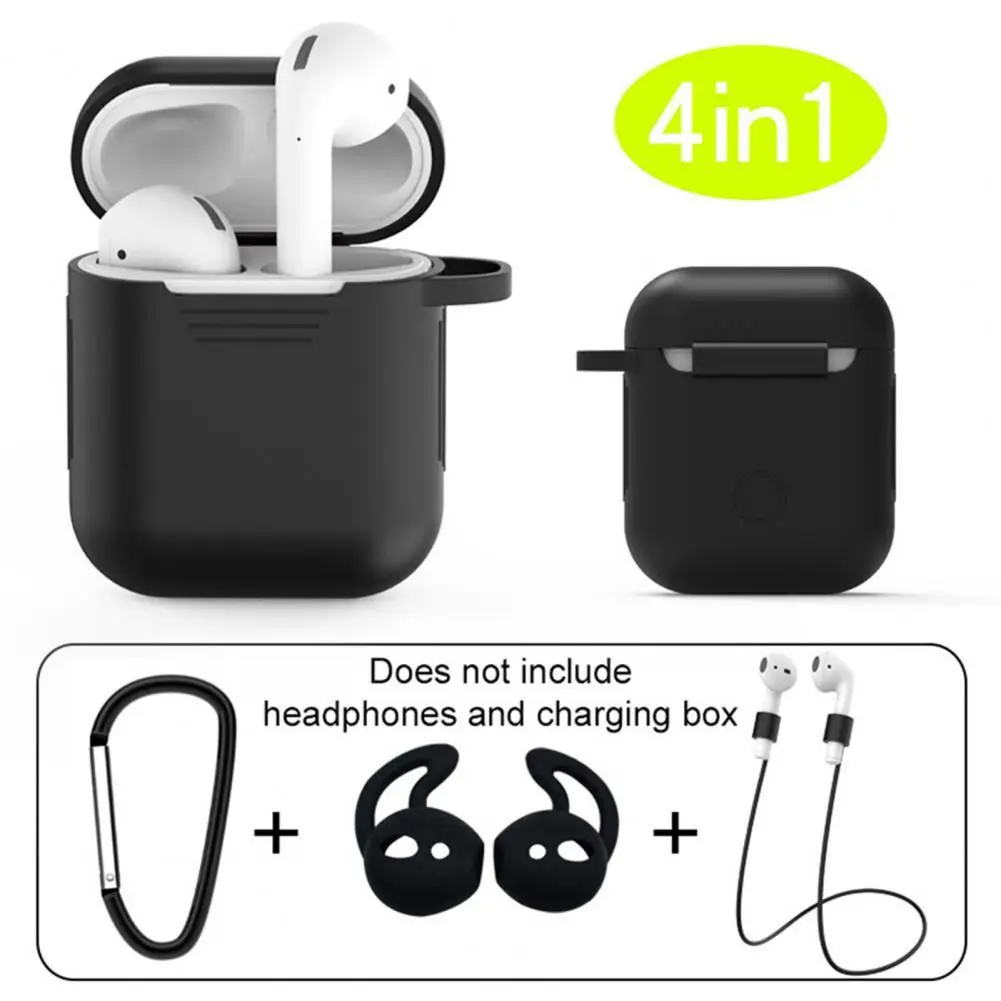 

4 шт., силиконовый защитный чехол для наушников Air-pods 1/2