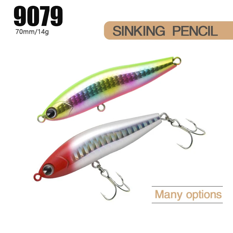2021 Sinking Pencil Fishing Lure Weights 14g Artificial Bionics Bait Pesca Saltwater Lures For Big Sea Bass Fish Leurre De Peche