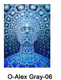 06 Настенное искусство Alex серый Oversoul трипси-психоделический абстрактный плакат шелковая ткань печать Картина Настенная картина домашний декор - Цвет: 06