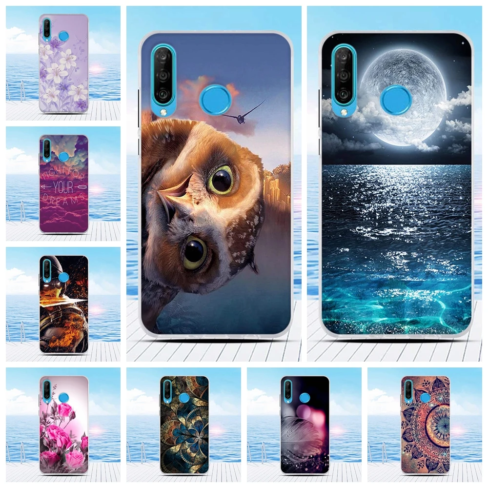 Чехол для телефона из ТПУ Huawei P30 Lite тонкий чехол с 3d изображением Пейзажа p30