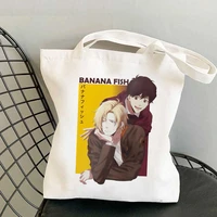 japan manga banana fish print shopping bag tote bags shoulder bag canvas bags large capacity college handbagdrop shipping