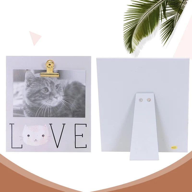 

Wood Sign House Modern Home Decoration Art Wooden Block MDF Sign Tabletop Home Art Letters 2020 New Designer Metal Clip Support