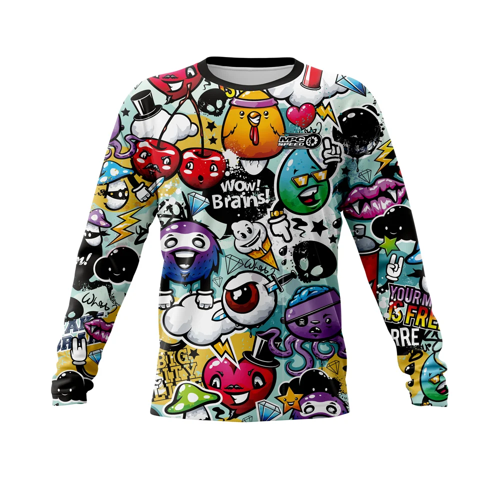 Футболка мужская с длинным рукавом забавная камуфляжная одежда для езды на