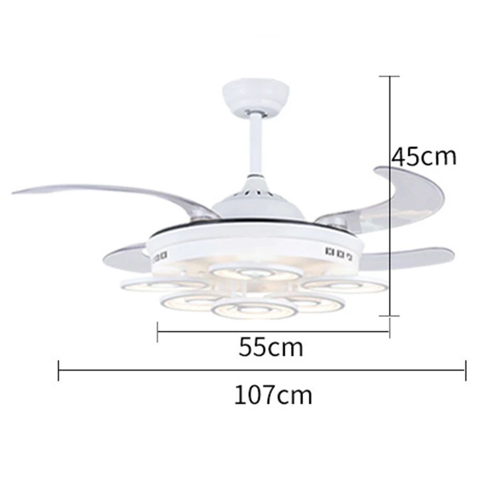 Светодиодный потолочный вентилятор с светильник 42 дюйма 52 пульт дистанционного