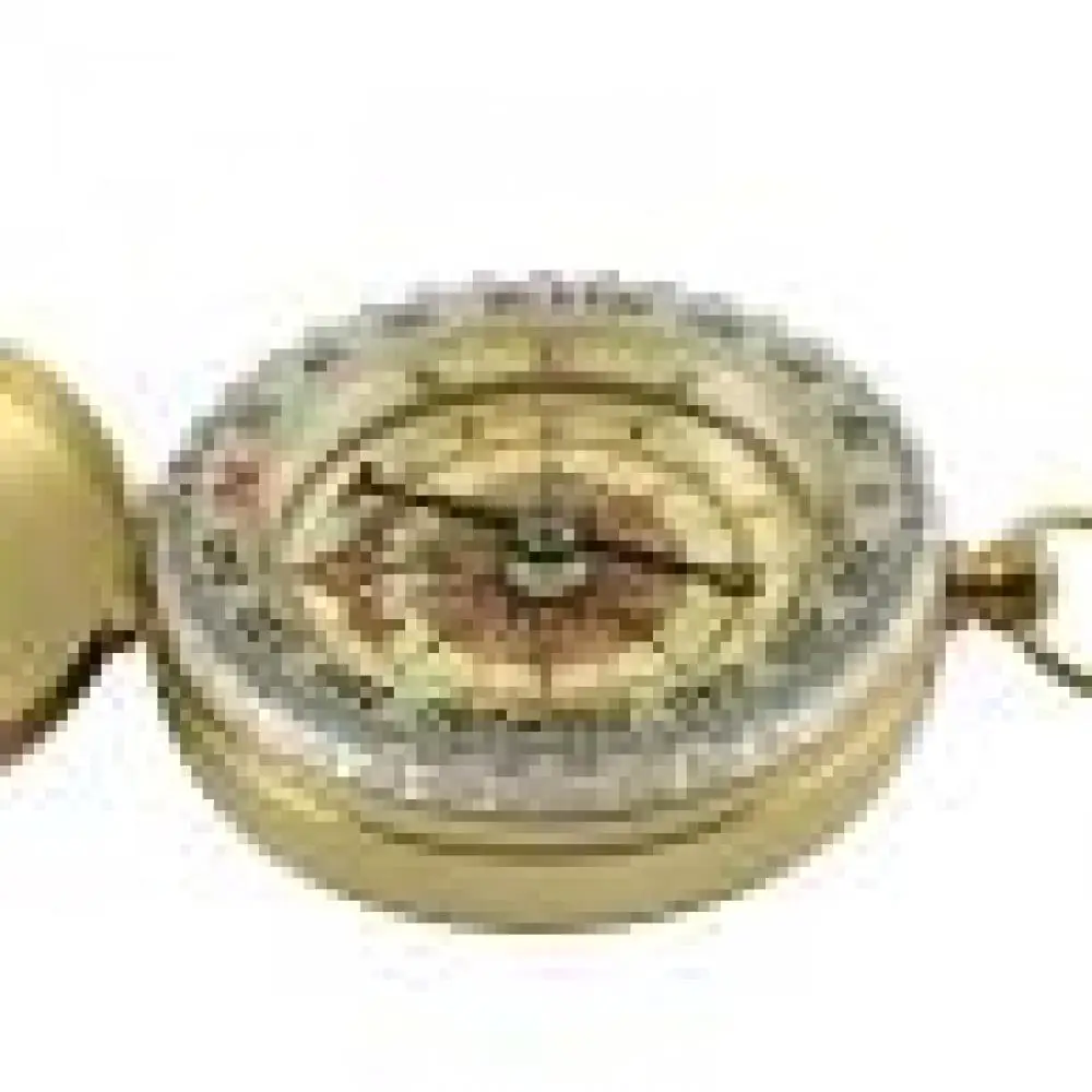 

80% Hot Sale Luminous gold bronzing pocket watch style compass brass keychain camping travel hiking compass outdoor navigator