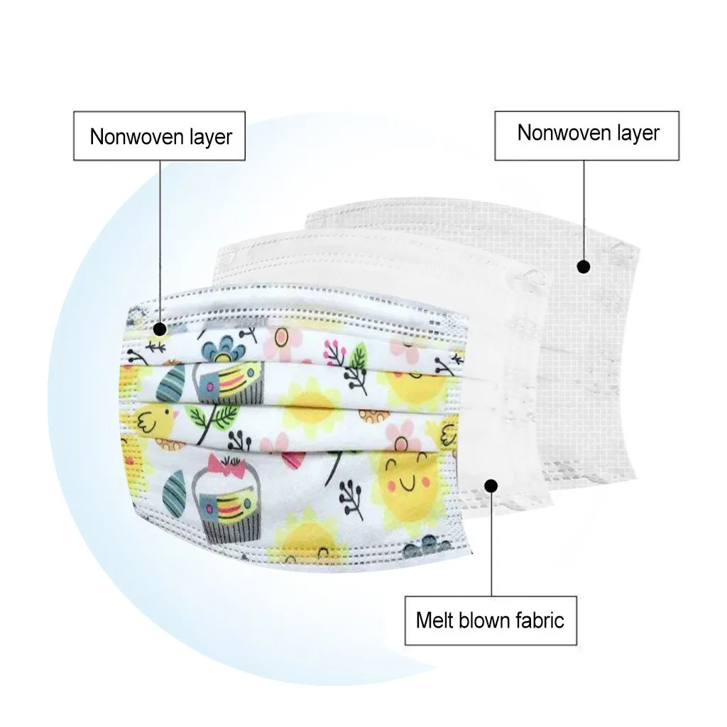 50PC Adult Disposable Sanitary Mask 3-Plys Nonwoven Anti- Dust Anti spray particles Breathable Earloop face In stock | Красота и