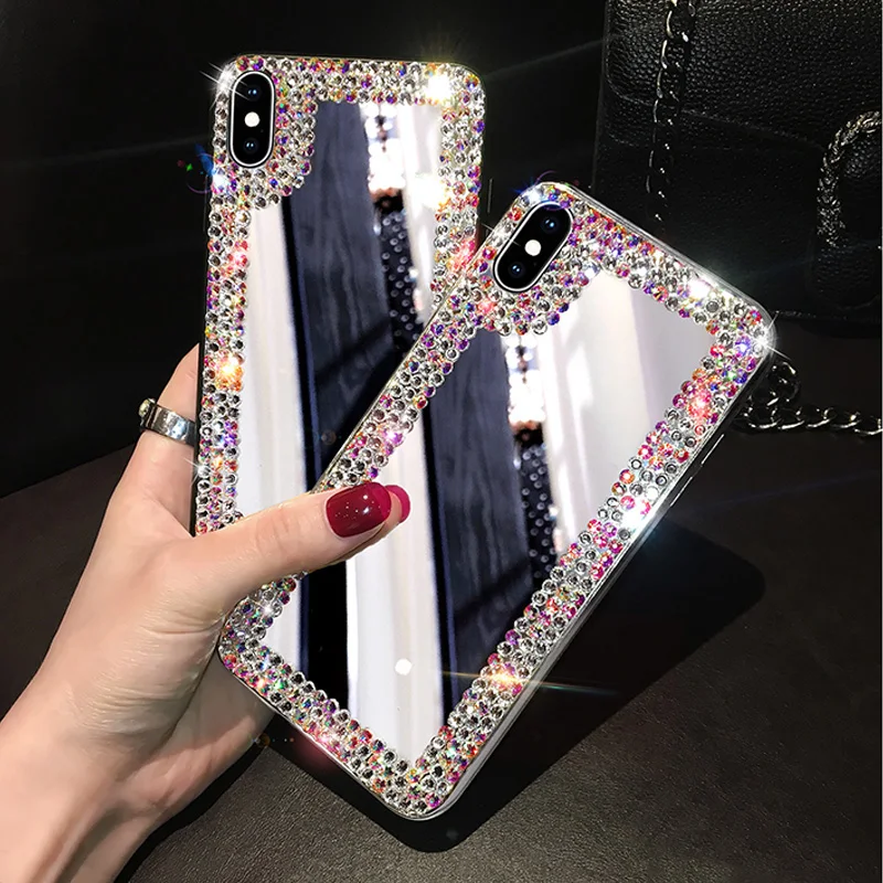 Алмазный зеркальный чехол для телефона Vivo X9 X9S X20 Plus X21 X23 X273D V5 V7 V9 V15 Y70 Y17 V11 lite NEX Y19 Z5X