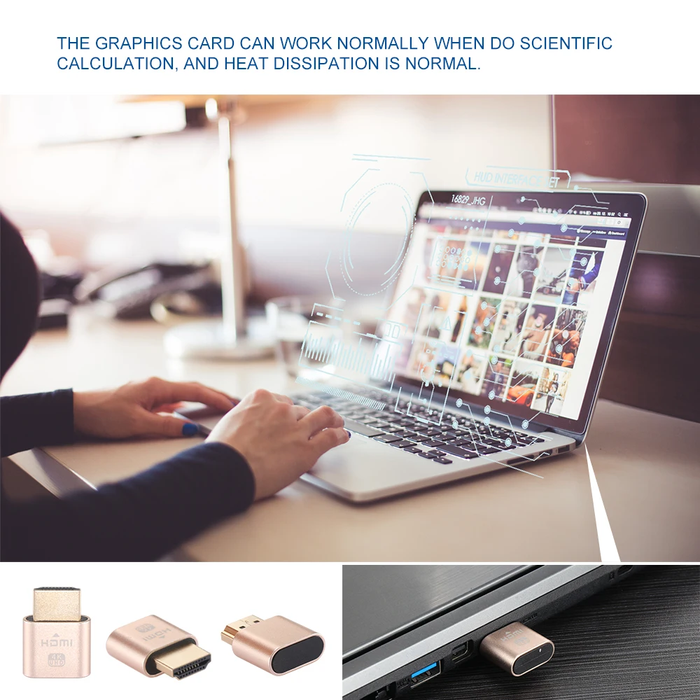 Эмулятор призрака без головы поддельный дисплей мини муляж 60 Гц адаптер HDMI