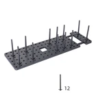 Гибкая подставка для хранения тарелок, регулируемая подставка для посуды, делительная полка с двенадцатью столбами, практичный товар для дома