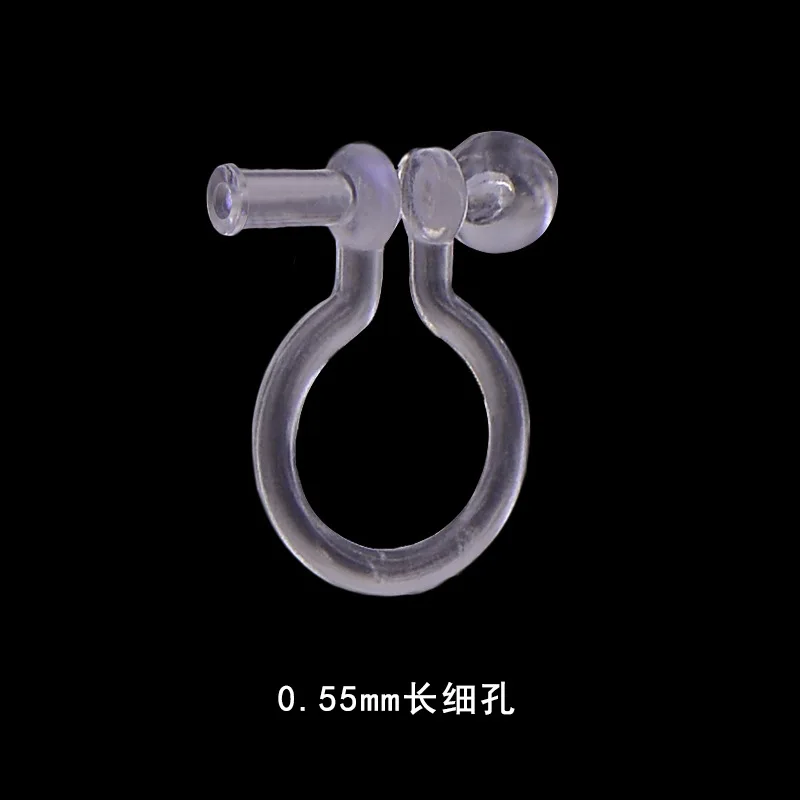 

Selling no ear hole U clamp DIY invisible ear clip earrings product accessories transparent resin converter