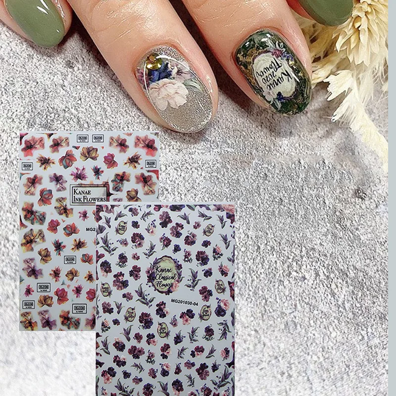 MG-202030-04 3d Nail Art Stickers Template Diy nail tool decorations