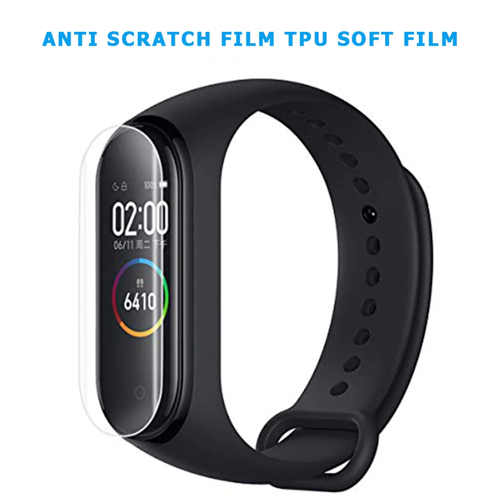 6 шт смарт-Браслет ТПУ пленка удобный элемент элегантные часы для Xiaomi Mi Band 4