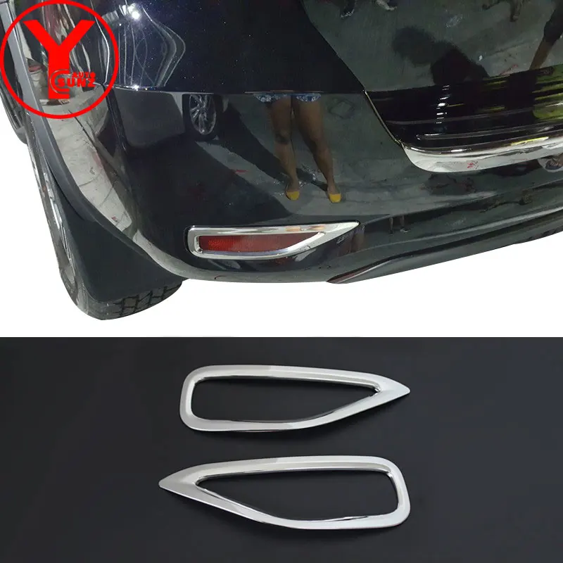 Задняя противотуманная светильник крышка для toyota fortuner sw4 2015 2016 2017 2018 Хром ABS