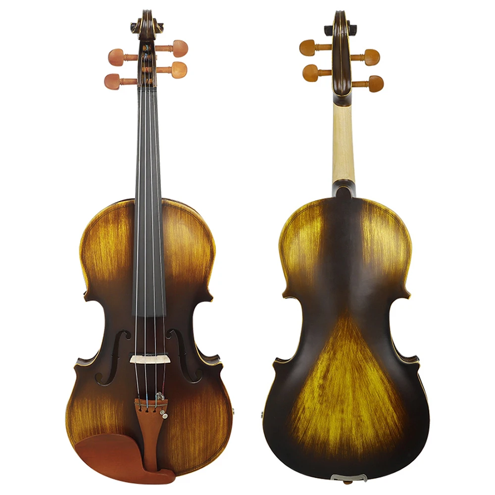 

4/4 Violin Solid Wood Matte EQ Electric Acoustic Violin Fiddle With Case Bow Accessories Professional Stringed Instruments