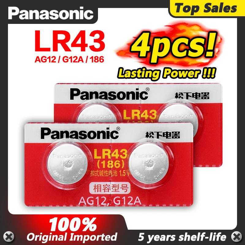 AG12 1 5 В щелочные L1142 SG12 LR43 Батарея LR1144 Монета Кнопка ячейки 386A 386X CR43 RW44 для