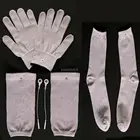 Партия проводящих элементов из серебряного волокна, искусственных электродов, терапевтические перчатки + носки + наколенники, Электротерапевтическое устройство для физической терапии