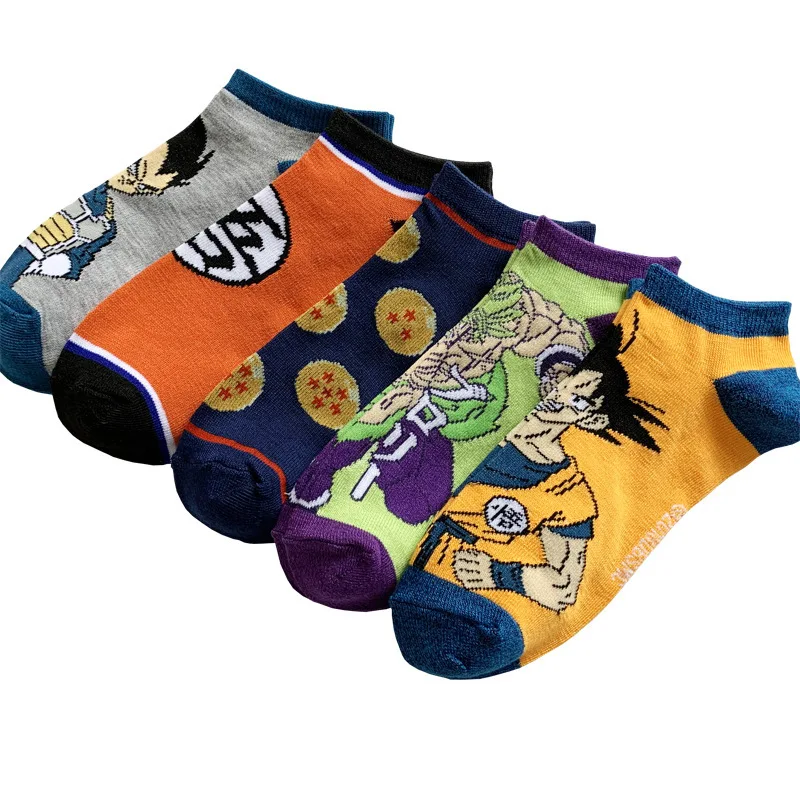 5 Pairs/Set Japanese Anime Socks Cartoon Cotton Low Cut Socks Two-dimensional Peripheral Socks
