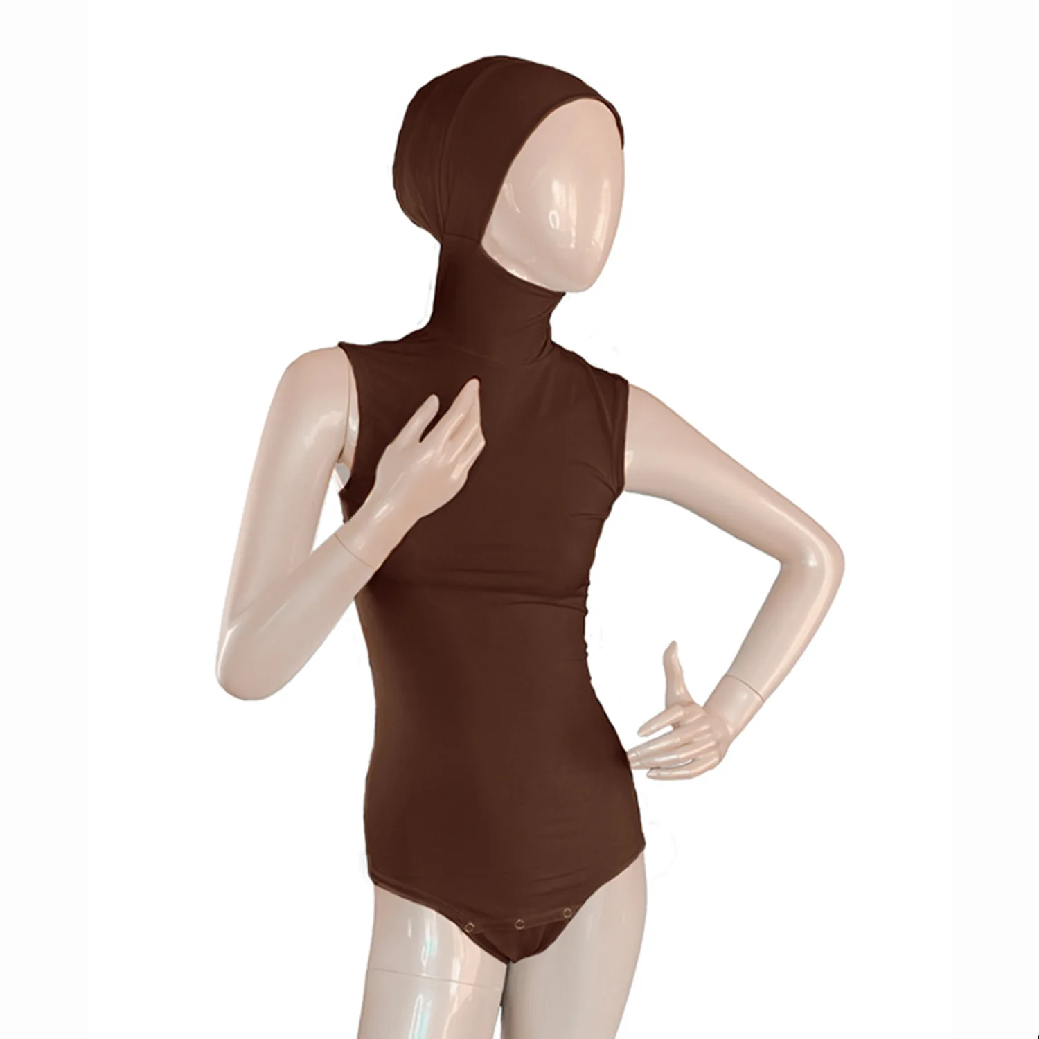 

Women Muslim Fashion Abaya Dubai Inner Shirt with Cap Tops Solid Sleeveless Blouse Pullover Arab Islam Hooded Sunscreen Crop Top