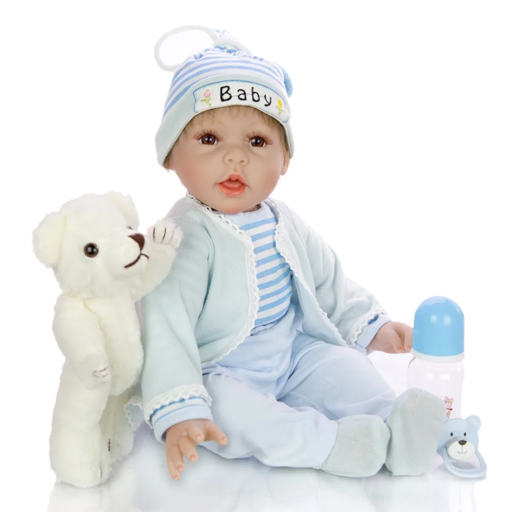 

Реалистичная кукла-Реборн, игрушки для девочек, 22 дюйма, 55 см, реалистичные силиконовые куклы-Младенцы-реборн для детей, подарок на день рожд...
