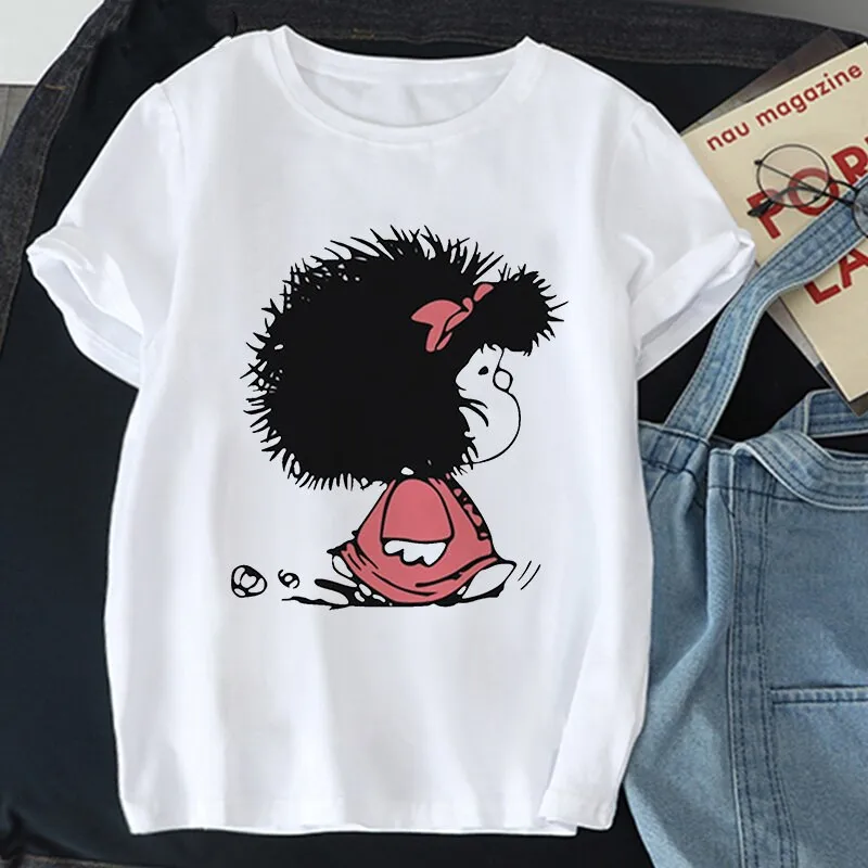 Модные Тоды Mafalda стильная футболка с изображением персонажей видеоигр для женщин