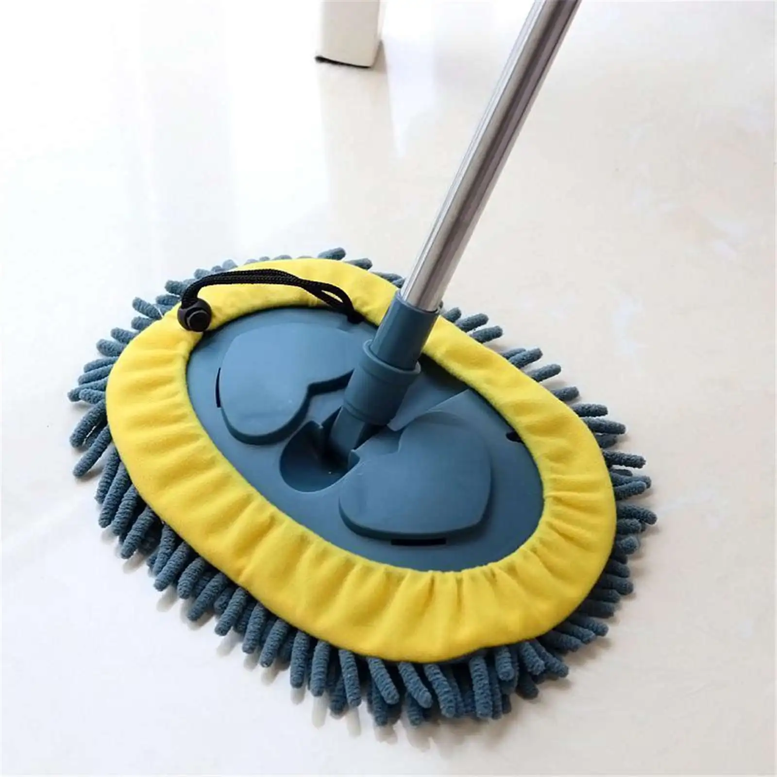 

3 in 1 Wash Mop Mitt 180° Rotation, Retractable Rotating Chenille Microfiber Car Washing Brush Cleaning Mop - 45" Long Handle