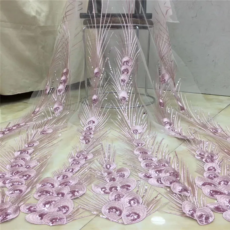Africansequins кружевная ткань 2020 вышитые нигерийские кружева для невесты высокое