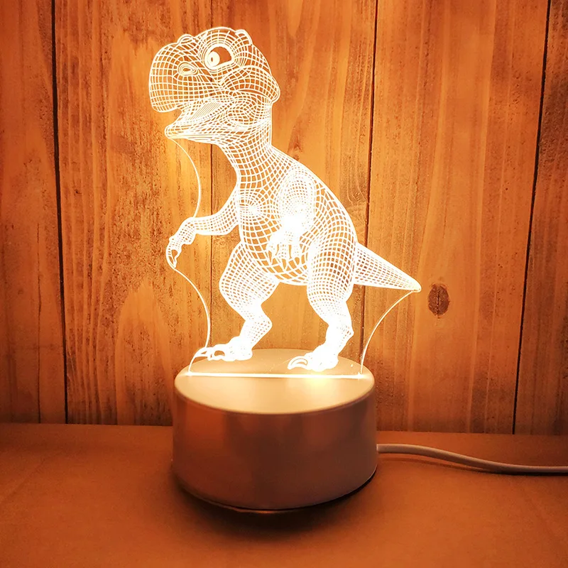 Творческий 3D светодиодный ночной Светильник s Новинка Иллюзия usb настольная