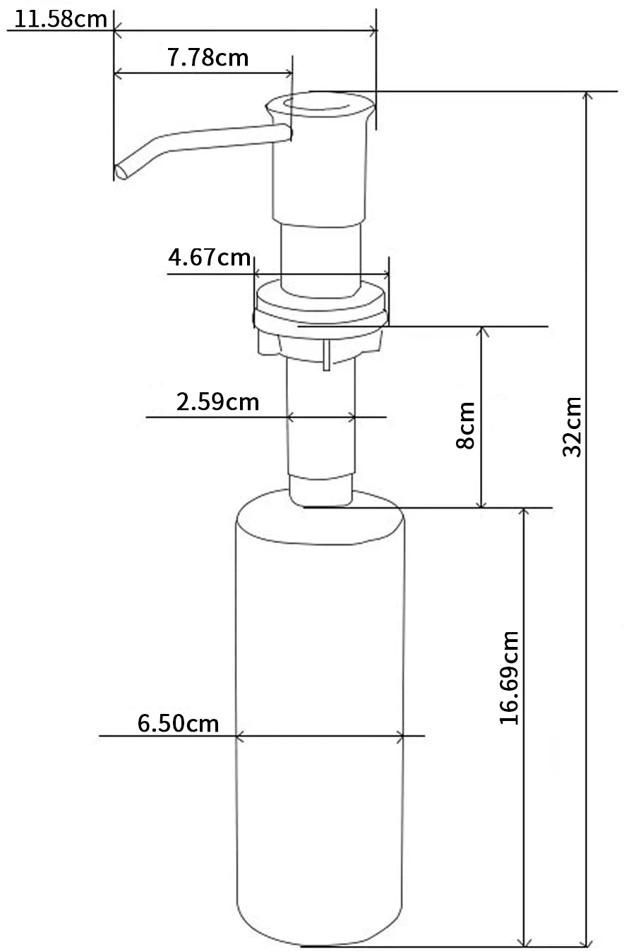 

Liquid Soap Dispensers With 500ml bottle stainless steel pump for kitchen sink Built in Chrome/brushed Soap dispenser