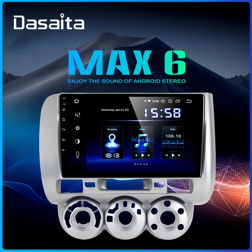 Автомагнитола с GPS Android 9 0 1 Din для Honda JAZZ FIT 2002 2003 2004 2005 2006 2007 2008 ручная работа AC LFD IPS