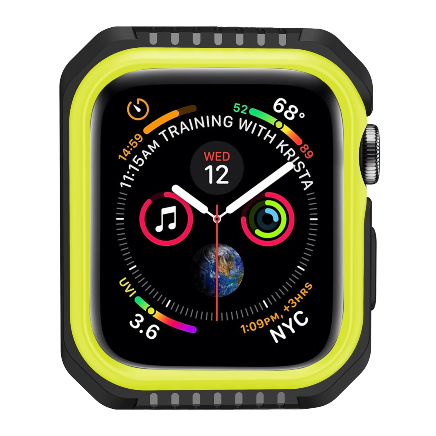 Силиконовый Жесткий защитный чехол для Apple Watch 6 SE 5 4 3 2 40 мм 44 полностью бампер iWatch 1