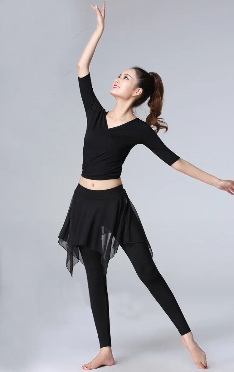 Женская шифоновая юбка с леггинсами черные гибкие длинные брюки из хлопка для