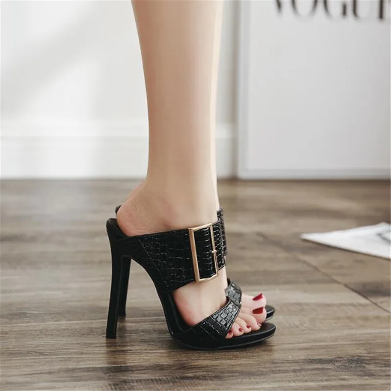 Женские шлепанцы на высоком каблуке Коллекция 2020 года Сезон лето Новинка Женская