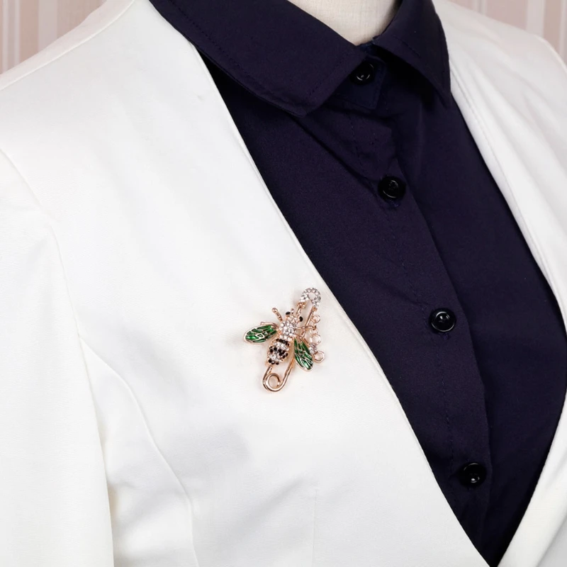 Брошь в виде пчелы модные стразы рюкзак для одежды булавки креативные Значки