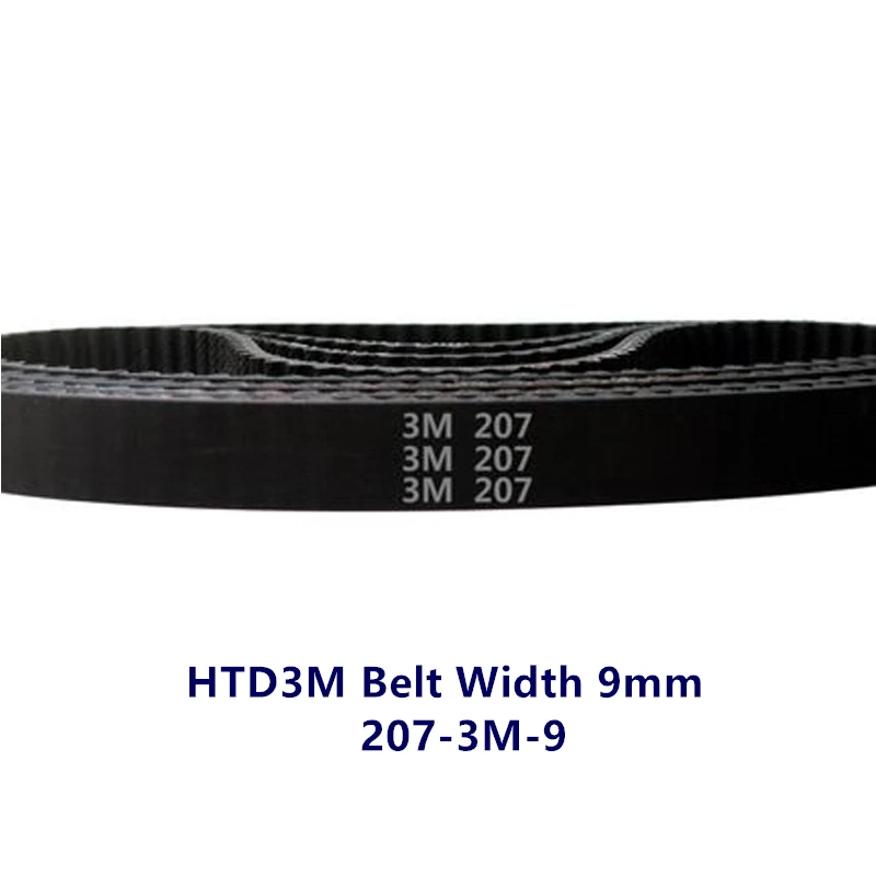

3 шт. HTD 3 м ремень ГРМ длина шага 207 3 м 9 ширина 9 мм зубы 69 Резина HTD3M синхронный ремень 207-3M-9 в замкнутой петле
