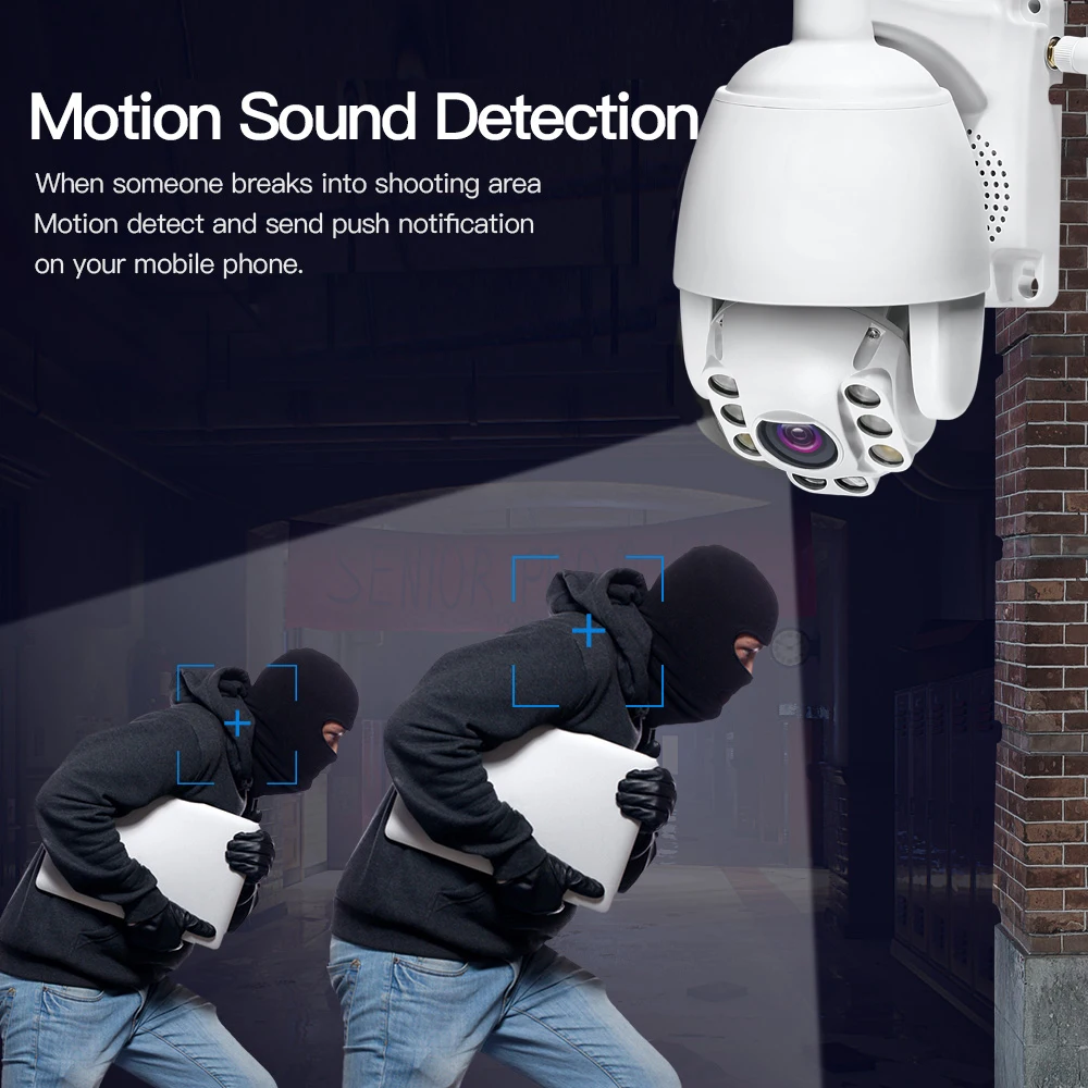 Мини PTZ скоростная купольная IP камера 1080P HD уличная беспроводная Wifi