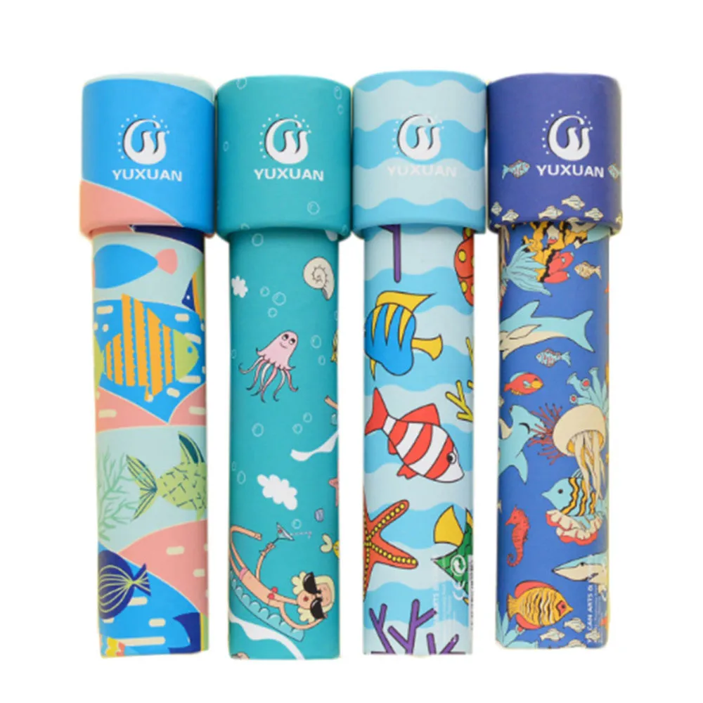 Вращающийся Деревянный калейдоскоп вращающийся фантазийный мир детская игрушка