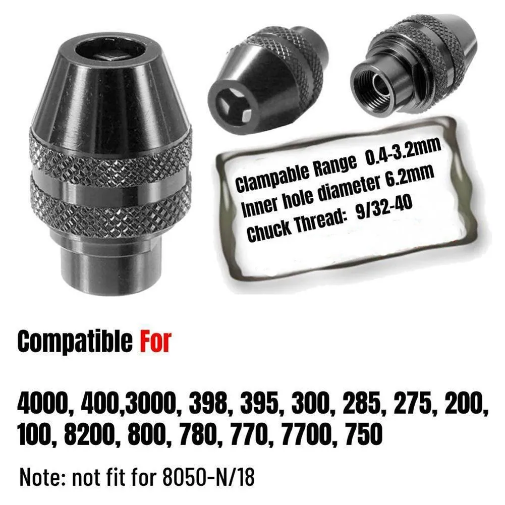 

3pcs Multi Function Drill 3-jaw Universal Chuck 0.4-3.2mm Replace Clamps For Rotary Power Tools