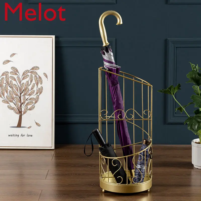 

Home Use and Commercial Use Umbrella Shelf Entrance Hallway Light Luxury Umbrella Storage Bucket Storage Tube Umbrella Artifact