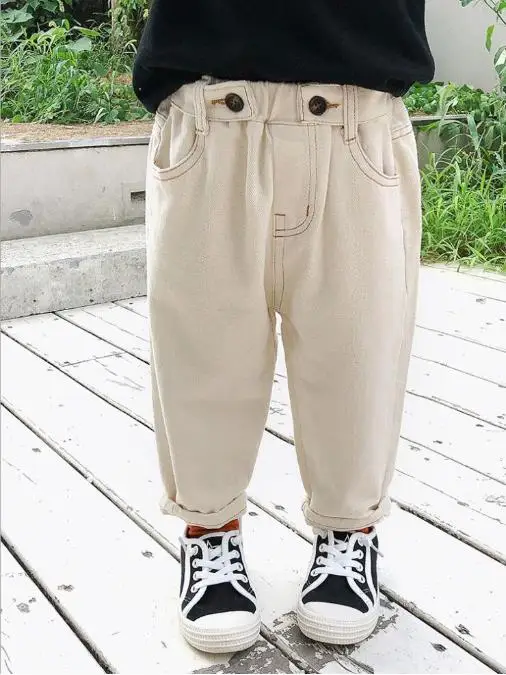 

Kids Jeans Color PaintFor Girls Boys Letter Jeans For Boys Girls Autumn Children's Clothing High Quality 2-6 Ages