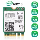 Wi-Fi 6E 2,4 ГГц5G 6 ГГц AX210 M.2 NGFF 3000 Мбитс Беспроводной карты для Intel AX210NGW 802.11ax Bluetooth 5,2 сетевая карта Wi-Fi