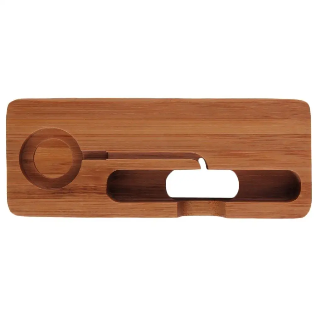 Бамбуковая деревянная зарядная станция док Подставка держатель для часов