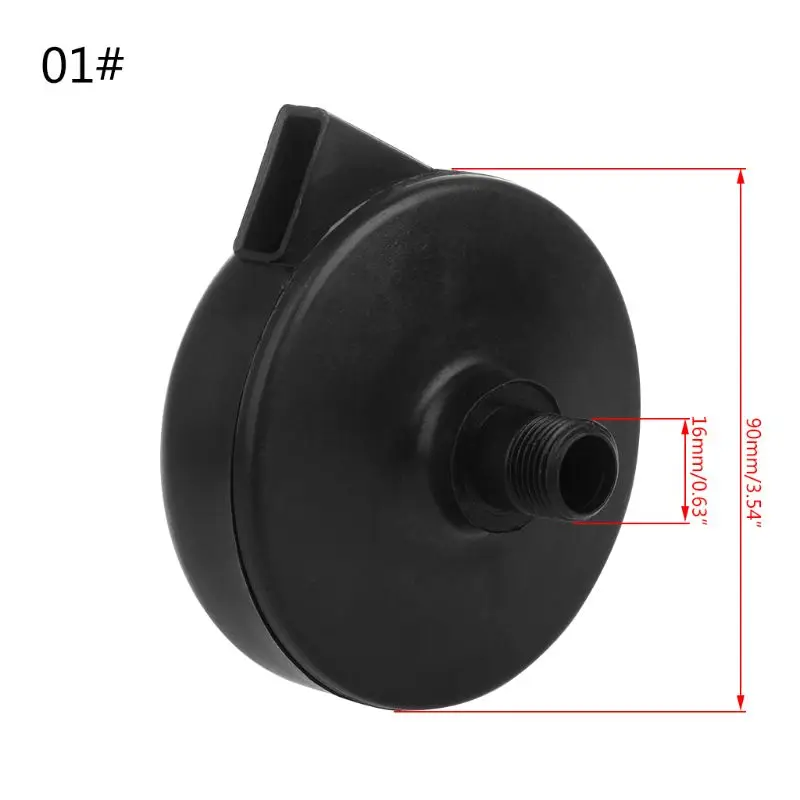 

16/20mm Black Plastic Male Threaded Exhaust Noise Muffler Air Filter Silencer Compressor