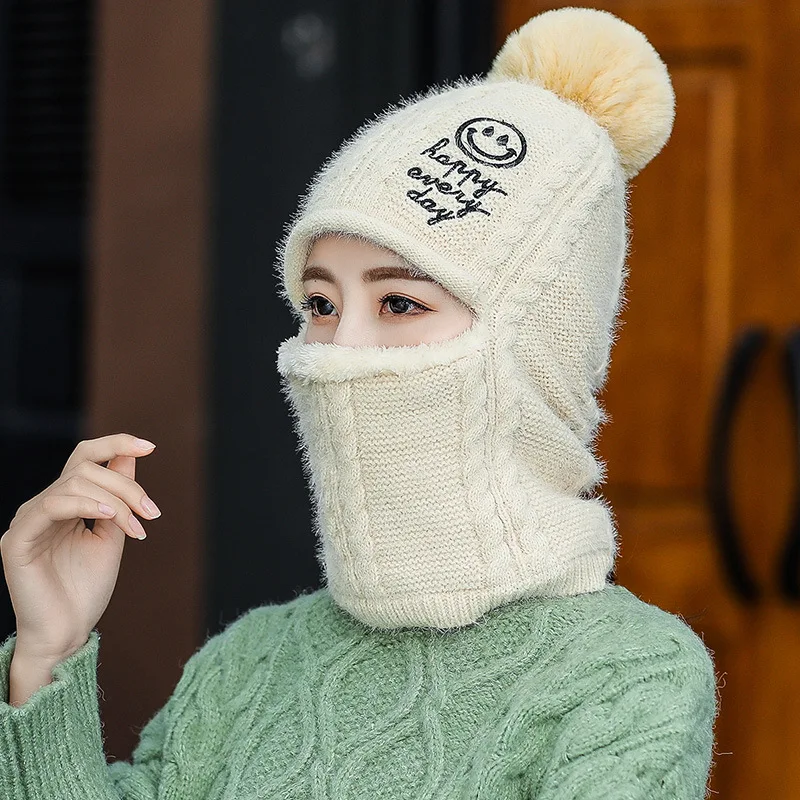 

Женская шерстяная вязаная шапка с геометрическим рисунком, однотонная облегающая шапка ручной работы, женская зимняя шапка