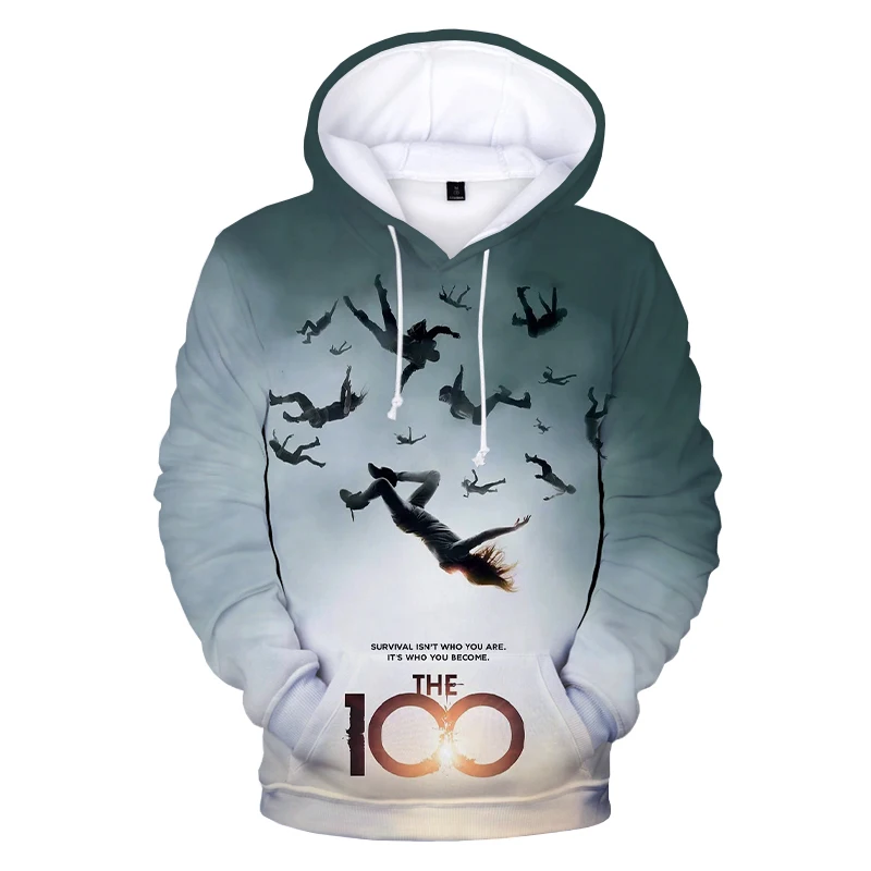 

2021 The 100 3D Print Hoodie Sweatshirts Men Women Fashion Casual Cool Pullover TV Series Harajuku Streetwear Hoodies Clothes