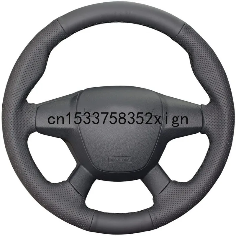 

DIY Sew Steering Wheel Cover fit For Ford Focus 2012-2017 Escape SUV 2013-2016 C-Max Interior Accessories Genuine Leather