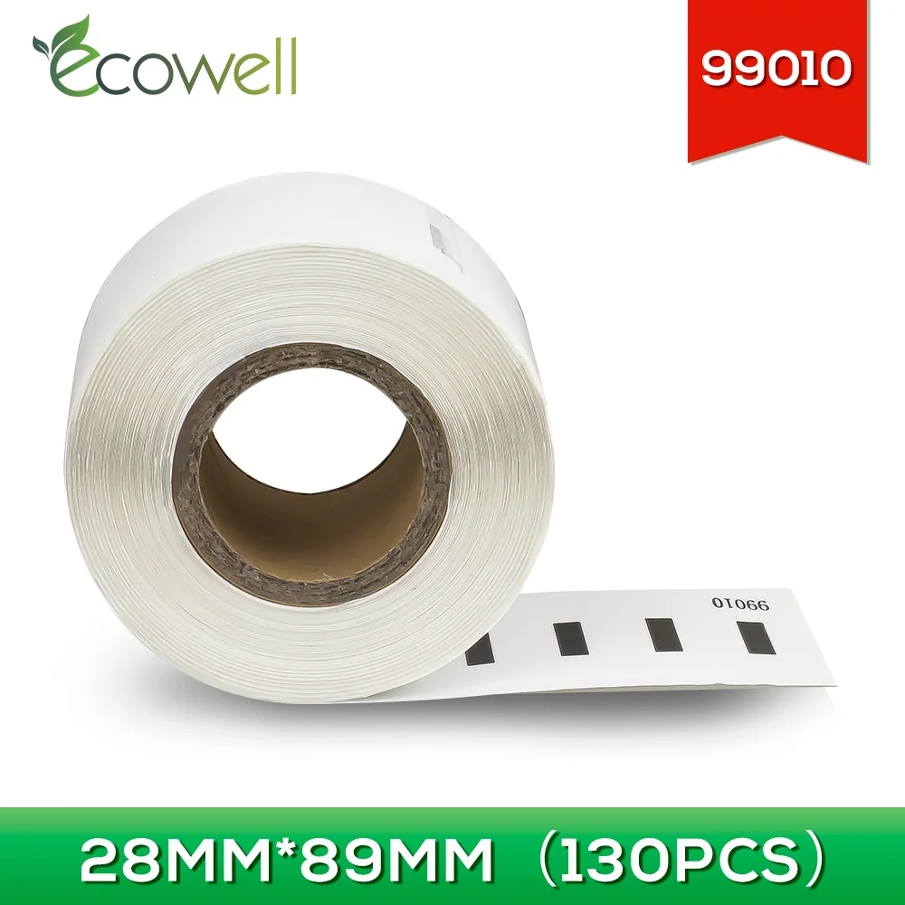

Ecowell 1Roll 130pcs label 99010 compatible Dymo LW 99010 Shipping label replace for Dymo LabelWriter 450 Twin Turbo/4XL/450 DUO