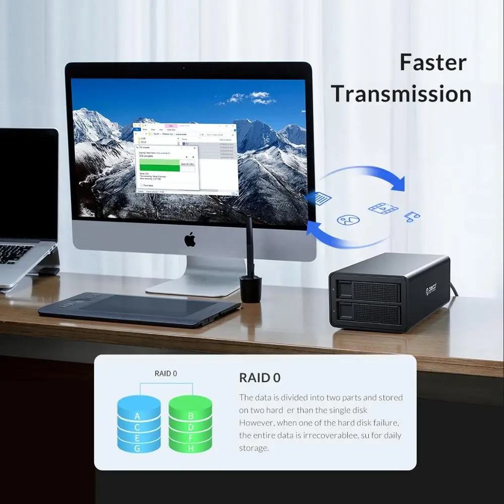 Док станция ORICO 35 Series 2 Bay 3 5 дюйма для жесткого диска с USB3.0 на SATA алюминиевым