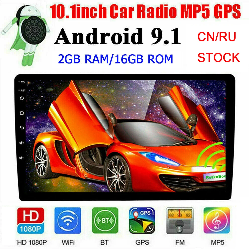 

Android 9.1 2din Car Multimedia MP5 Player Radio 2 Din GPS 4G WIFI Autoradio 10.1'' Touchscreen Bluetooth FM Audio Car stereo
